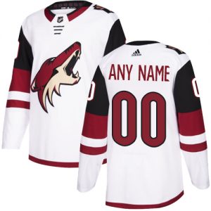 Pánské NHL Arizona Coyotes dresy Personalizované Adidas Venkovní Bílý Authentic