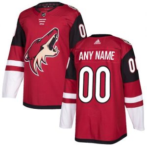Pánské NHL Arizona Coyotes dresy Personalizované Adidas Domácí Burgundy Červené Authentic