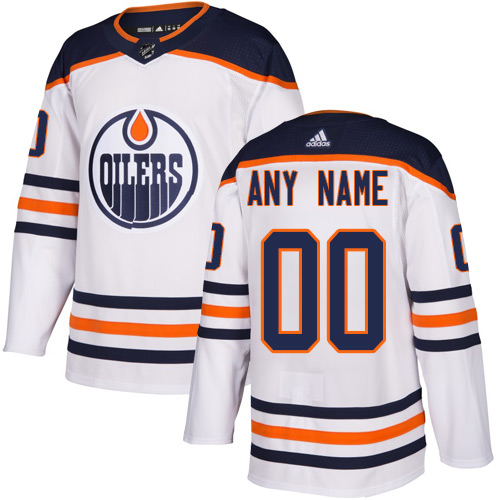 Pánské NHL Edmonton Oilers dresy Personalizované Adidas Venkovní Bílý Authentic