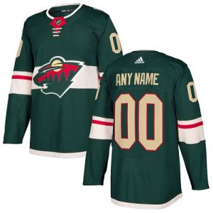 Pánské NHL Minnesota Wild dresy Personalizované Adidas Domácí Zelená Authentic