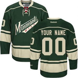 Pánské NHL Minnesota Wild dresy Personalizované Reebok Alternativní Zelená Authentic