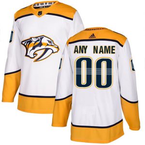 Pánské NHL Nashville Predators dresy Personalizované Adidas Venkovní Bílý Authentic