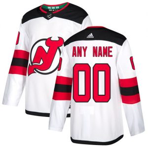Pánské NHL New Jersey Devils dresy Personalizované Adidas Venkovní Bílý Authentic