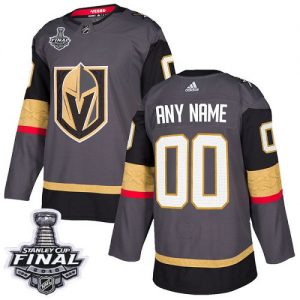 Pánské NHL Vegas Golden Knights dresy Personalizované Adidas Domácí Šedá Authentic 2018 Stanley Cup Final