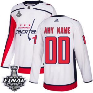 Pánské NHL Washington Capitals dresy Personalizované Adidas Venkovní Bílý Authentic 2018 Stanley Cup Final