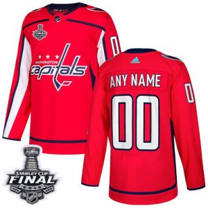 Pánské NHL Washington Capitals dresy Personalizované Adidas Domácí Červené Authentic 2018 Stanley Cup Final