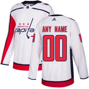 Pánské NHL Washington Capitals dresy Personalizované Adidas Bílý Venkovní Authentic