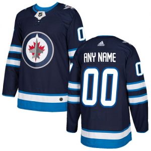 Pánské NHL Winnipeg Jets dresy Personalizované Adidas Domácí Námořnická modrá Authentic