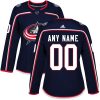 Dámské NHL Columbus modrá Jackets dresy Personalizované Adidas Domácí Námořnická modrá Authentic