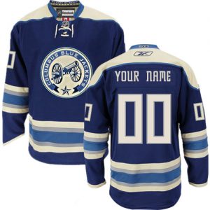 Dámské NHL Columbus modrá Jackets dresy Personalizované Reebok Alternativní Námořnická modrá Authentic
