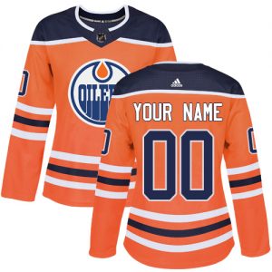 Dámské NHL Edmonton Oilers dresy Personalizované Adidas Domácí Oranžový Authentic
