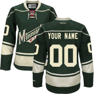 Dámské NHL Minnesota Wild dresy Personalizované Reebok Alternativní Zelená Authentic