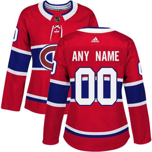 Dámské NHL Montreal Canadiens dresy Personalizované Adidas Domácí Červené Authentic