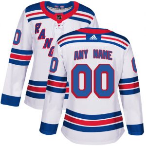 Dámské NHL New York Rangers dresy Personalizované Adidas Venkovní Bílý Authentic