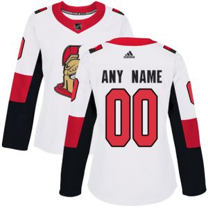 Dámské NHL Ottawa Senators dresy Personalizované Adidas Venkovní Bílý Authentic