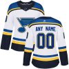 Dámské NHL St. Louis Blues dresy Personalizované Adidas Venkovní Bílý Authentic