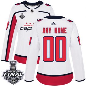Dámské NHL Washington Capitals dresy Personalizované Adidas Venkovní Bílý Authentic 2018 Stanley Cup Final