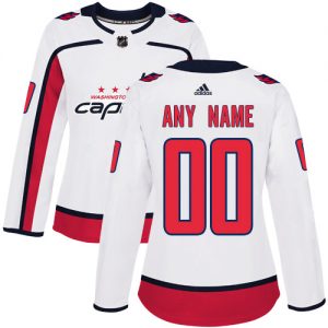 Dámské NHL Washington Capitals dresy Personalizované Adidas Venkovní Bílý Authentic