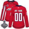 Dámské NHL Washington Capitals dresy Personalizované Adidas Domácí Červené Authentic 2018 Stanley Cup Final