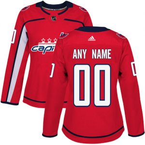 Dámské NHL Washington Capitals dresy Personalizované Adidas Domácí Červené Authentic