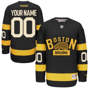 Dětské NHL Boston Bruins dresy Personalizované Reebok Winter Classic Black
