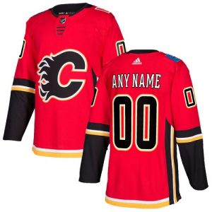 Dětské NHL Calgary Flames dresy Personalizované Adidas Domácí Červené Authentic