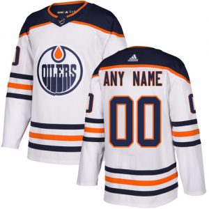 Dětské NHL Edmonton Oilers dresy Personalizované Adidas Venkovní Bílý Authentic