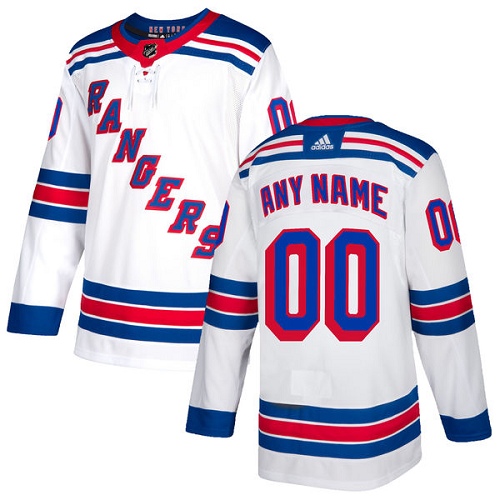 Dětské NHL New York Rangers dresy Personalizované Adidas Venkovní Bílý Authentic