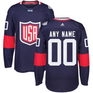 Dětské NHL Team USA dresy Personalizované Premier Námořnická modrá Venkovní 2016 World Cup
