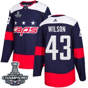 Washington Capitals 43 Tom Wilson Navy Authentic Stadium Series 2018 Stanley Cup Final