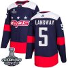 Washington Capitals 5 Rod Langway Navy Authentic Stadium Series 2018 Stanley Cup Final