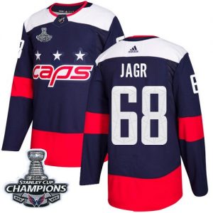 Washington Capitals 68 Jaromir Jagr Navy Authentic Stadium Series 2018 Stanley Cup Final