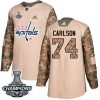 74 John Carlson Camo Authentic Veterans Day 2017 Stanley Cup Final