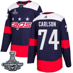 Washington Capitals 74 John Carlson Navy Authentic Stadium Series 2018 Stanley Cup Final