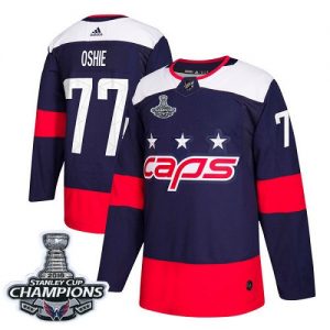 Washington Capitals 77 T.J. Oshie Navy Authentic Stadium Series 2018 Stanley Cup Final