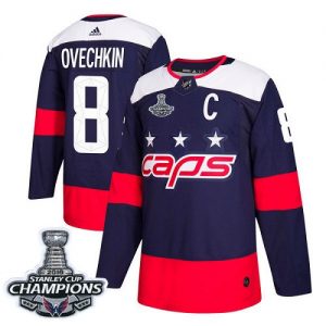 Washington Capitals 8 Alex Ovechkin Navy Authentic Stadium Series 2018 Stanley Cup Final