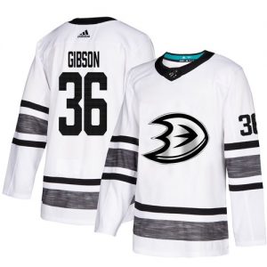 Anaheim Ducks dresy 36 John Gibson Bílý 2019 All Star Stitched