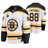 Boston Bruins dresy 88 David Pastrnak Bílý 2019 Stanley Cup Final