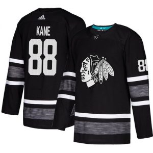 Chicago Blackhawks dresy 88 Patrick Kane Černá 2019 All Star hokejové dresy
