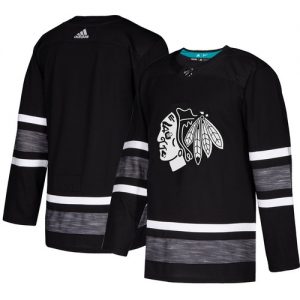 Chicago Blackhawks dresy Blank Černá 2019 All Star Game Parley hokejové dresy