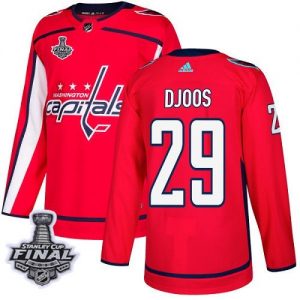 Pánské NHL Christian Djoos Washington Capitals dresy 2018 Stanley Cup Final Červené