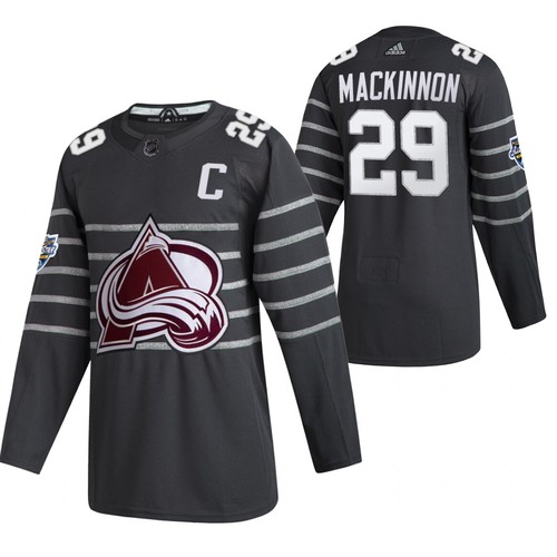 Colorado Avalanche dresy 29 Nathan Mackinnon Šedá 2020 All Star Sewn