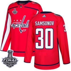 Pánské NHL Ilya Samsonov Washington Capitals dresy 2018 Stanley Cup Final Červené