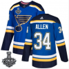Jake Allen Pánské NHL St. Louis Blues dresy Royal Domácí modrá 2019 Stanley Cup Final Stitched