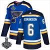 Joel Edmundson Pánské NHL St. Louis Blues dresy Royal Domácí modrá 2019 Stanley Cup Final Stitched