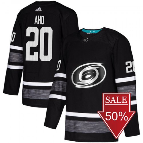 Pánské Carolina Hurricanes Sebastian Aho20 Černá 2019 All Star hokejové dresy