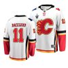 Pánské NHL Calgary Flames 2019 Stanley Cup Playoffs Mikael Backlund Bílý hokejové dresy