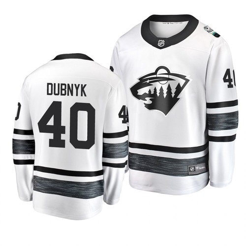 Pánské Minnesota Wild Devan Dubnyk Bílý 2019 All Star hokejové dresy