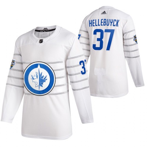 Pánské Winnipeg Jets Connor Hellebuyck Bílý 2020 All Star hokejové dresy