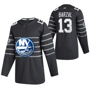 Pánské 2020 All Star New York Islanders Mathew Barzal Šedá hokejové dresy